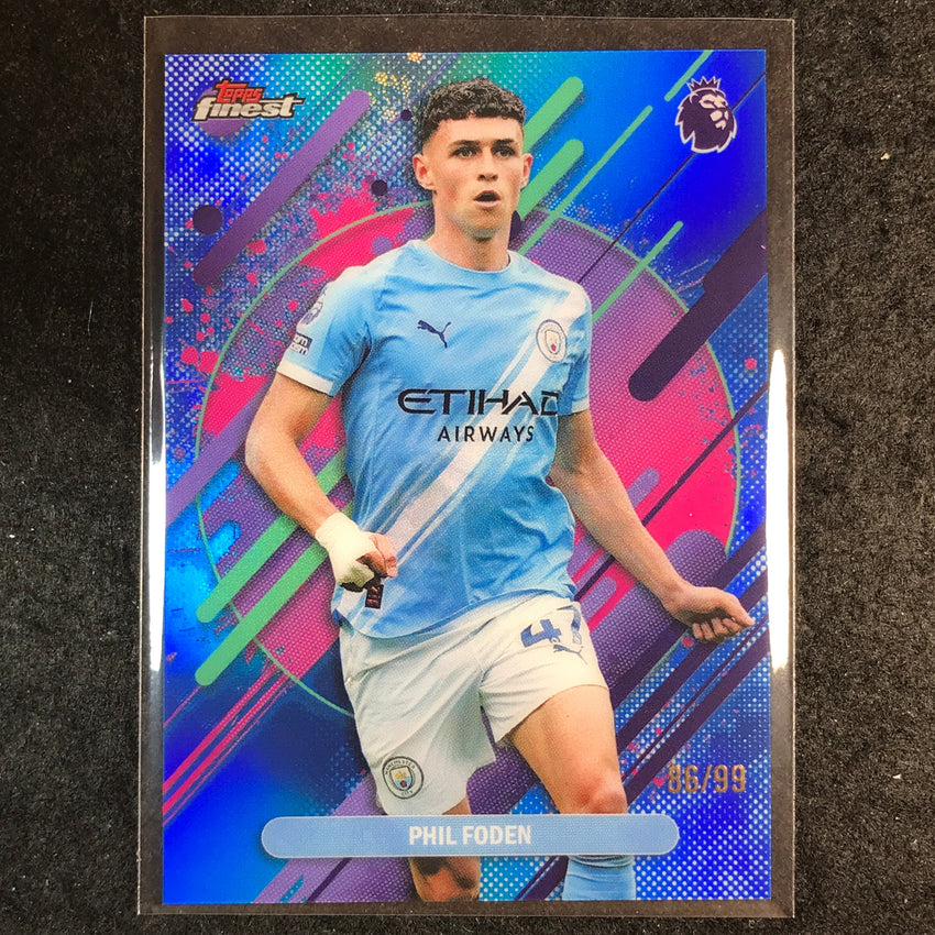 2026 Topps Finest Premier League PHIL FODEN Rare Blue 86/99 #268