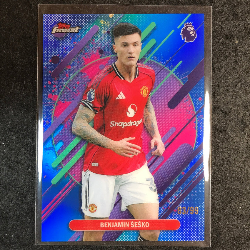 2026 Topps Finest Premier League BENJAMIN SESKO Rare Blue 83/99 #269
