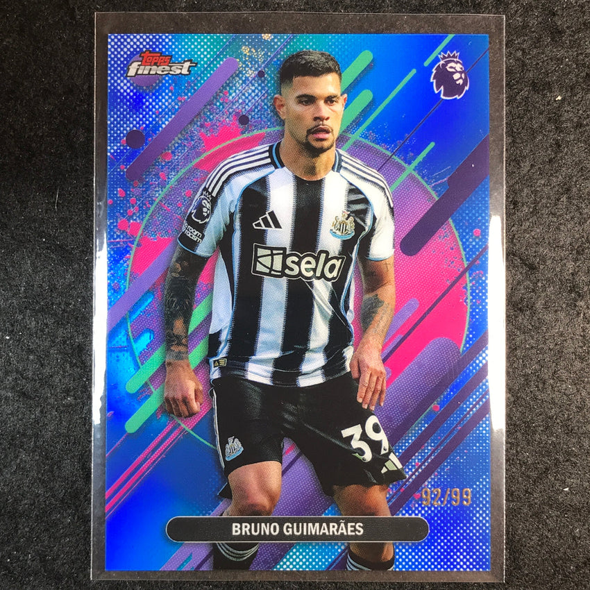 2026 Topps Finest Premier League BRUNO GUIMARAES Rare Blue 92/99 #275