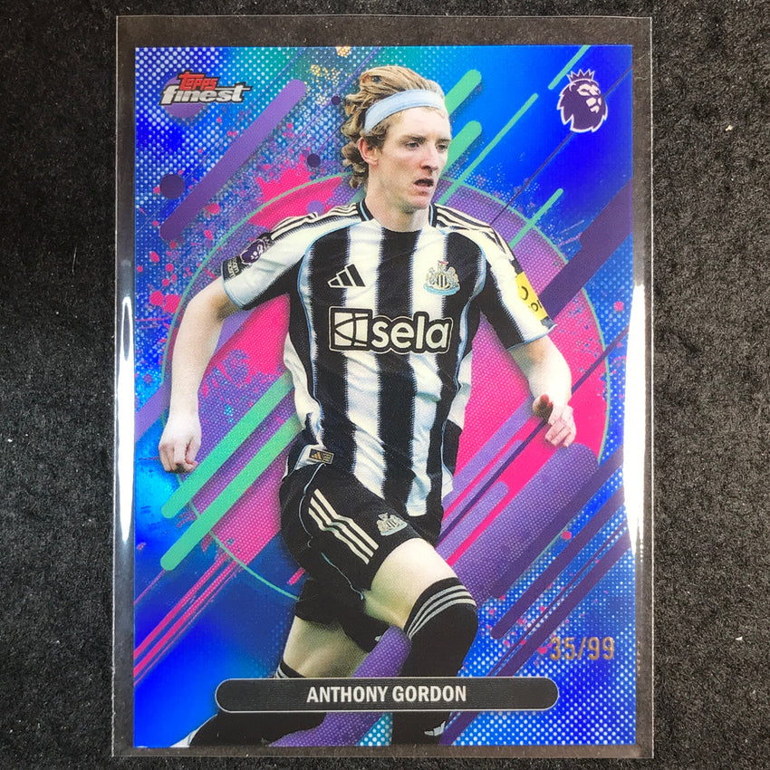 2026 Topps Finest Premier League ANTHONY GORDON Rare Blue 35/99 #276