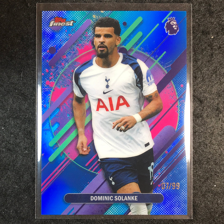 2026 Topps Finest Premier League DOMINIC SOLANKE Rare Blue 7/99 #290