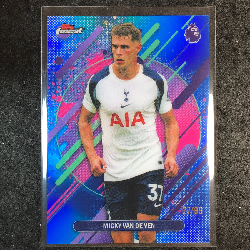 2026 Topps Finest Premier League MICKY VAN DE VEN Rare Blue 27/99 #293