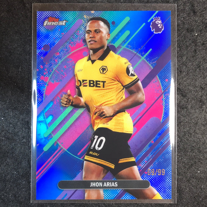 2026 Topps Finest Premier League JHON ARIAS Rare Blue 69/99 #299