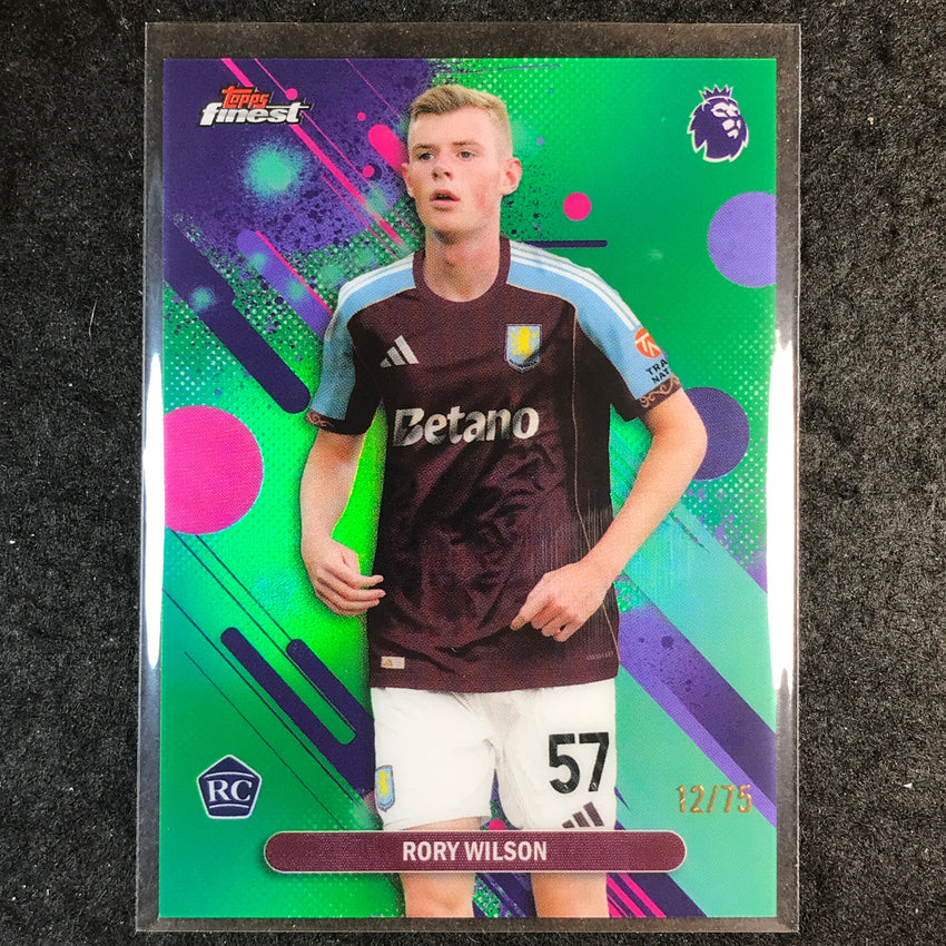 2026 Topps Finest Premier League RORY WILSON Rookie Common Green 12/75 #10