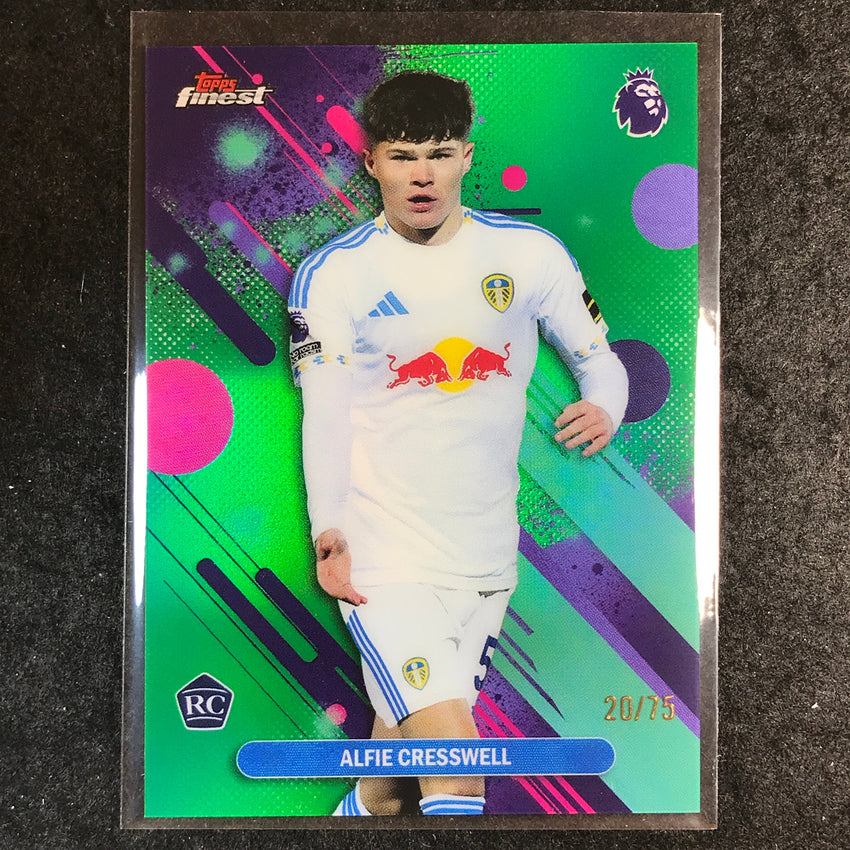 2026 Topps Finest Premier League ALFIE CRESSWELL Rookie Common Green 20/75 #52
