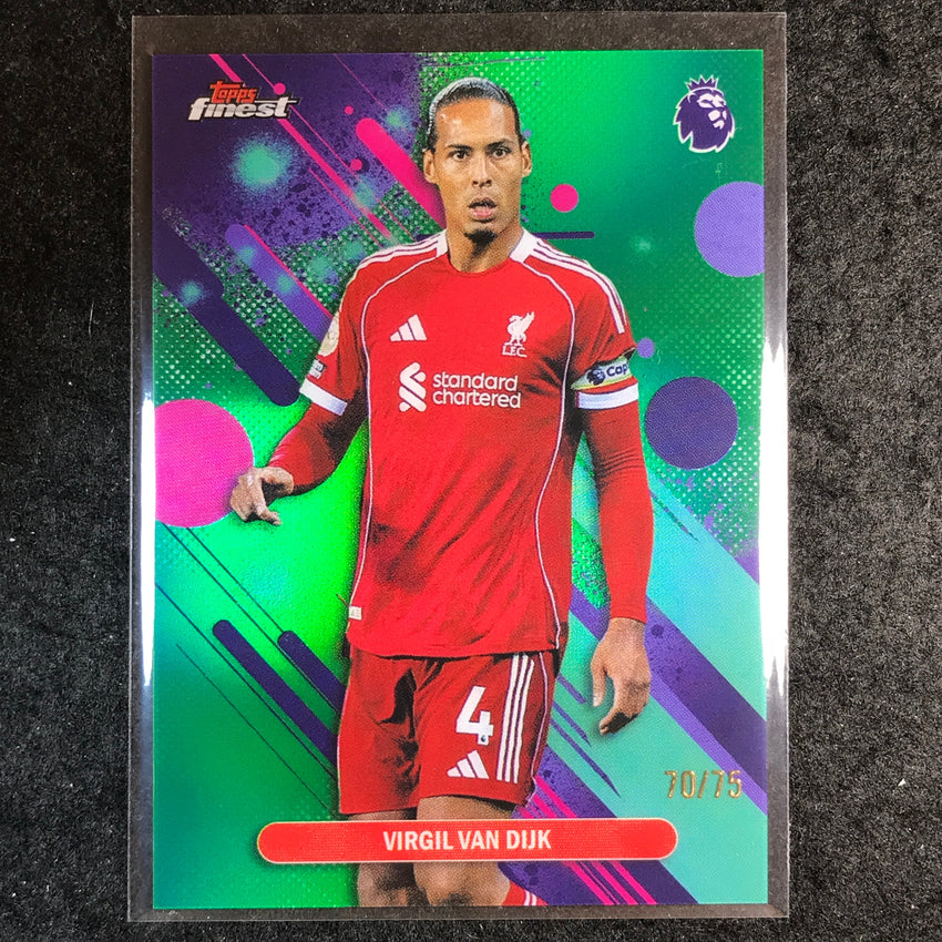 2026 Topps Finest Premier League VIRGIL VAN DIJK Common Green 70/75 #54