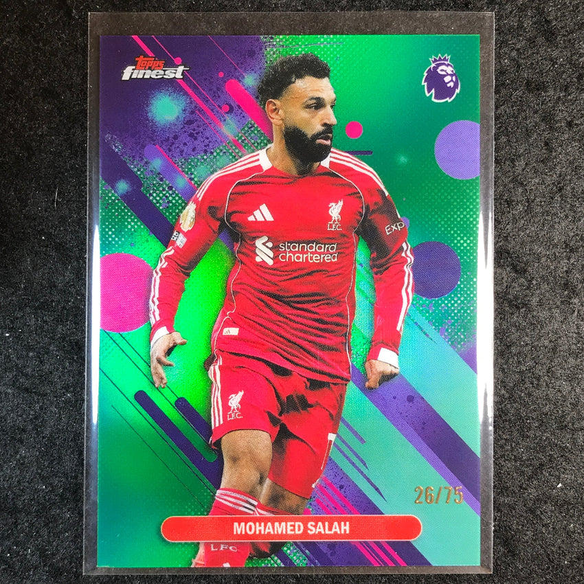 2026 Topps Finest Premier League MOHAMED SALAH Common Green 26/75 #56