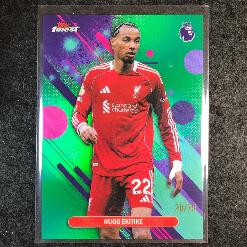 2026 Topps Finest Premier League HUGO EKITIKE Common Green 20/75 #58