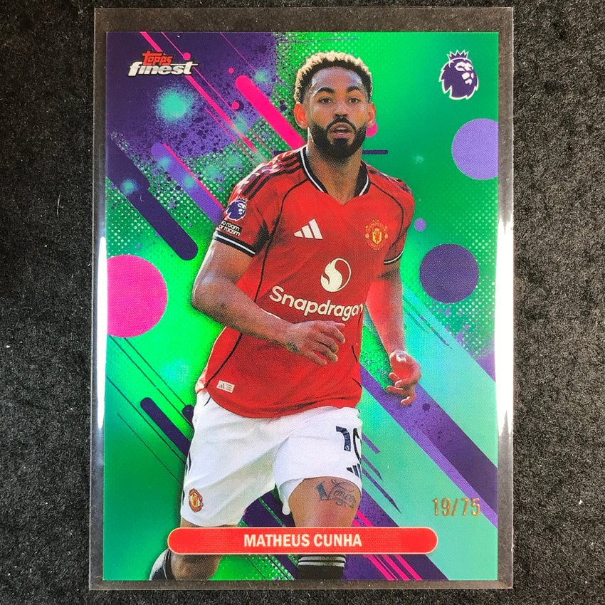2026 Topps Finest Premier League MATHEUS CUNHA Common Green 19/75 #68