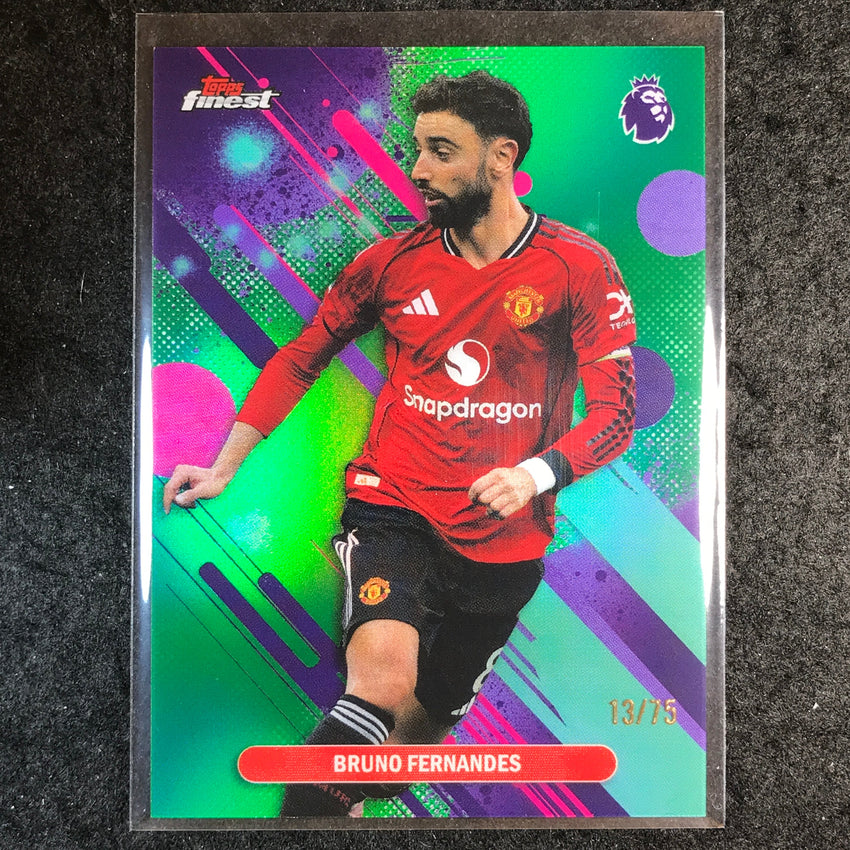 2026 Topps Finest Premier League BRUNO FERNANDES Common Green 13/75 #70