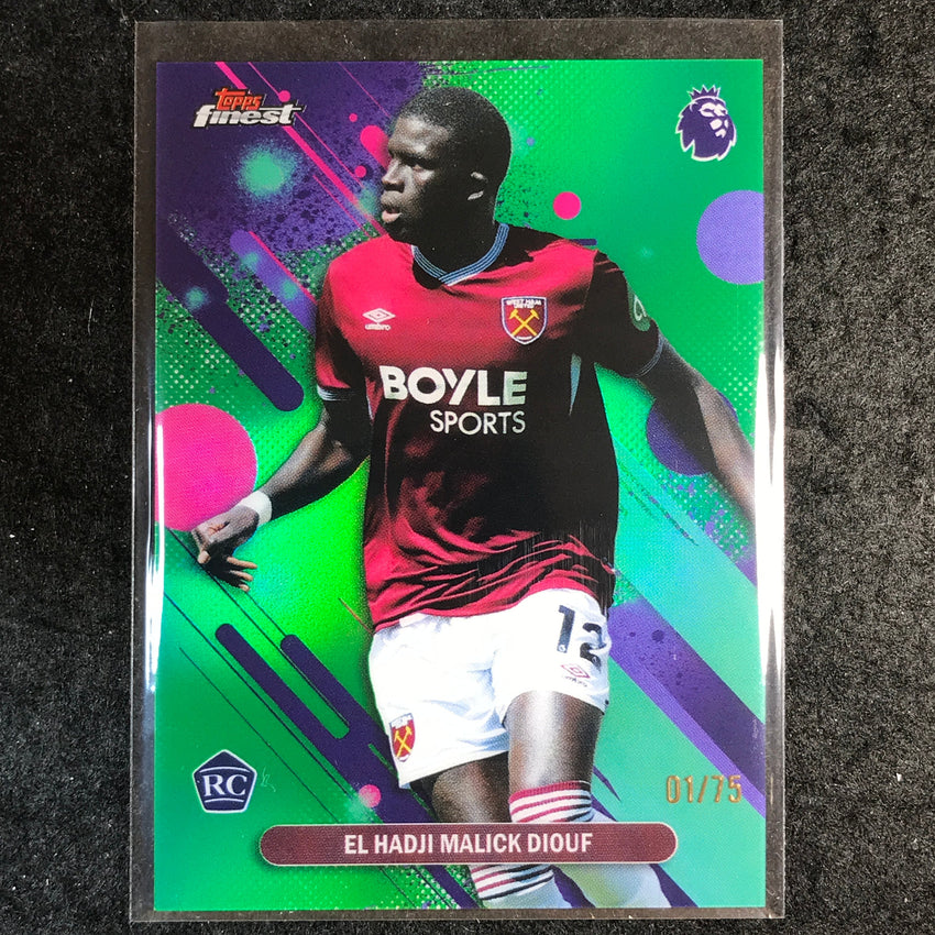 2026 Topps Finest Premier League EL HADJI MALICK DIOUF Rookie Green 1/75 #95