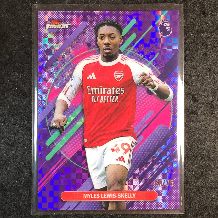 2026 Topps Finest Premier League MYLES LEWIS-SKELLY Purple Checker 60/75 #214