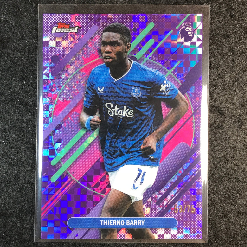 2026 Topps Finest Premier League THIERNO BARRY Rare Purple Checker 53/75 #247