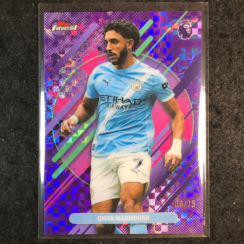 2026 Topps Finest Premier League OMAR MARMOUSH Rare Purple Checker 8/75 #266