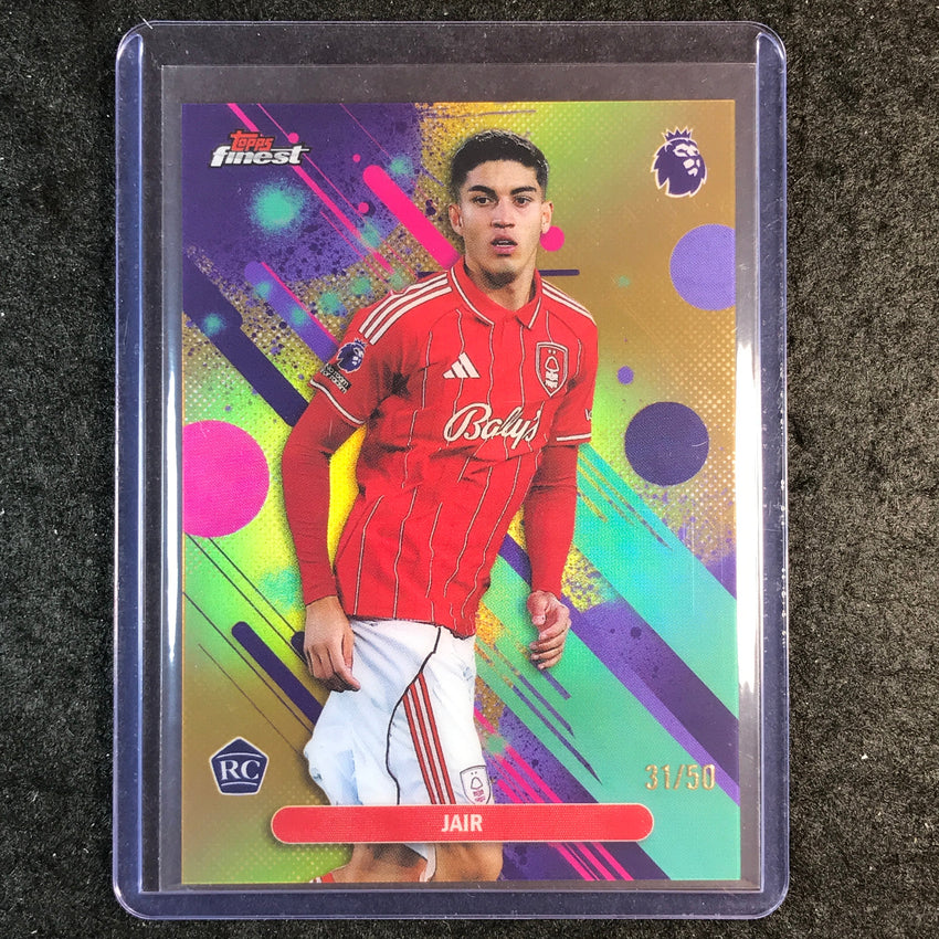 2026 Topps Finest Premier League JAIR Rookie Common Gold 31/50 #82