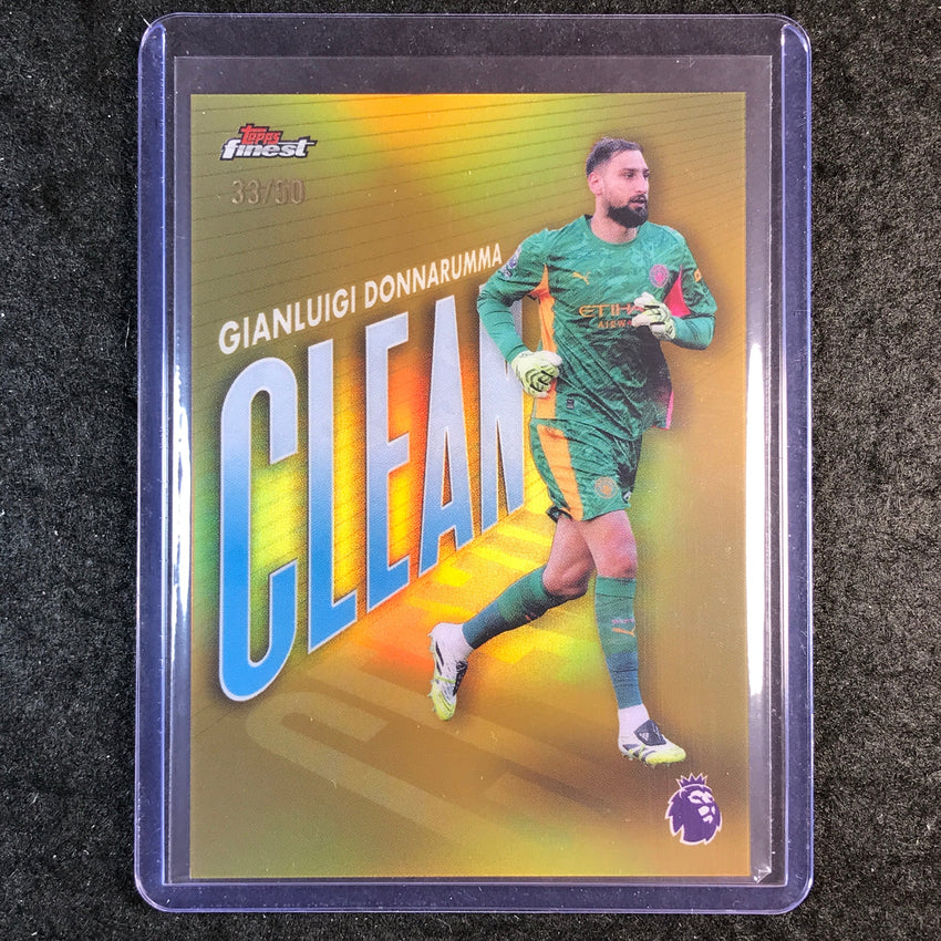 2026 Topps Finest Premier League GIANLUIGI DONNARUMMA Clean Gold 33/50 #9