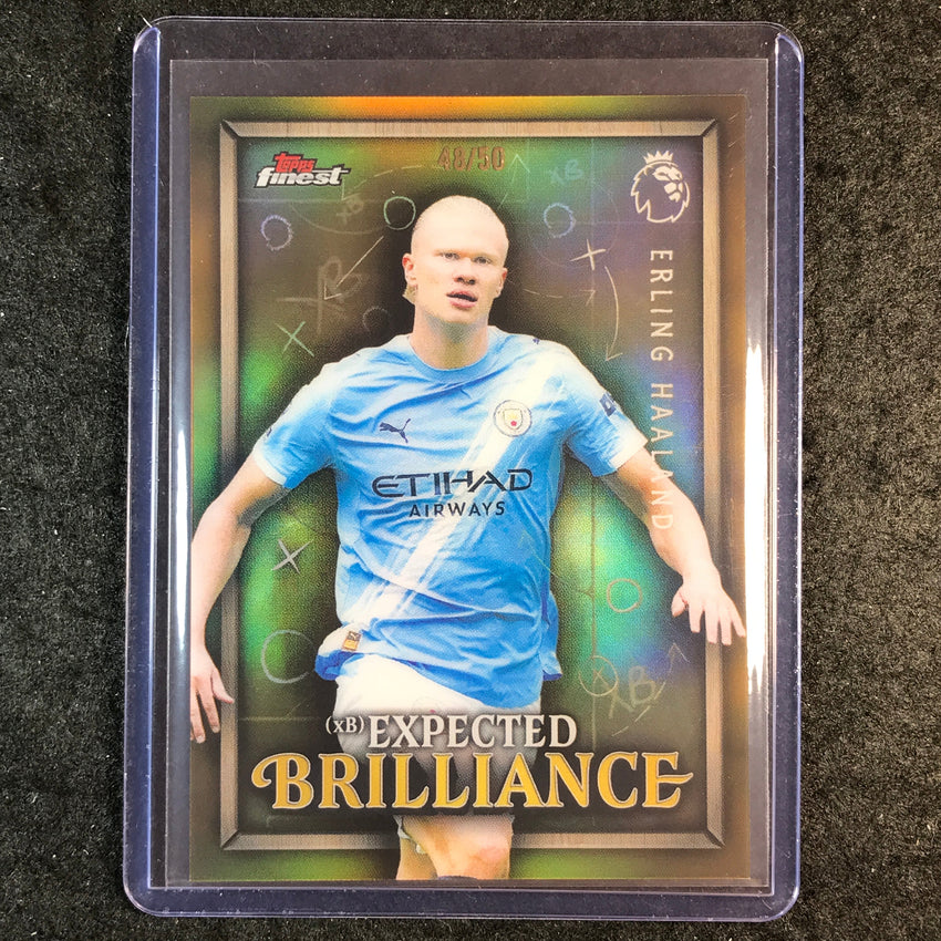 2026 Topps Finest Premier League ERLING HAALAND Expected Brilliance Gold 48/50