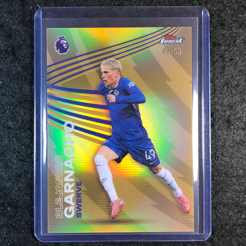 2026 Topps Finest Premier League ALEJANDRO GARNACHO Swerve Gold 49/50 #14