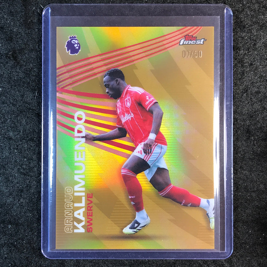 2026 Topps Finest Premier League ARNAUD KALIMUENDO Swerve Gold 7/50 #31
