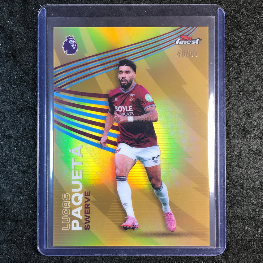 2026 Topps Finest Premier League LUCAS PAQUETA Swerve Gold 48/50 #37