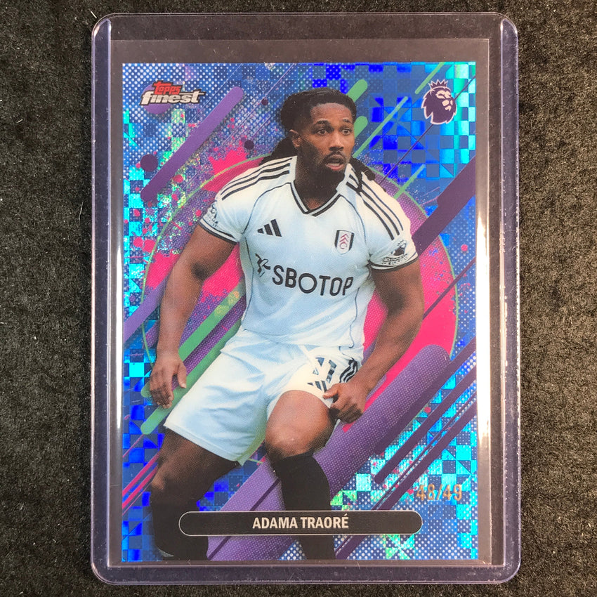 2026 Topps Finest Premier League ADAMA TRAORE Rare Blue Checkerboard 48/49 #252