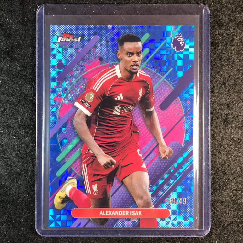 2026 Topps Finest Premier League ALEXANDER ISAK Rare Blue Checker 49/49 #263
