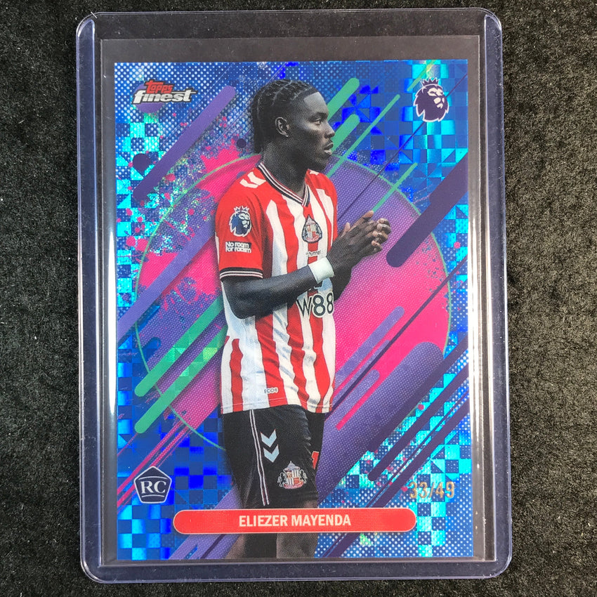 2026 Topps Finest Premier League ELIEZER MAYENDA Rookie Blue Checker 33/49 #287