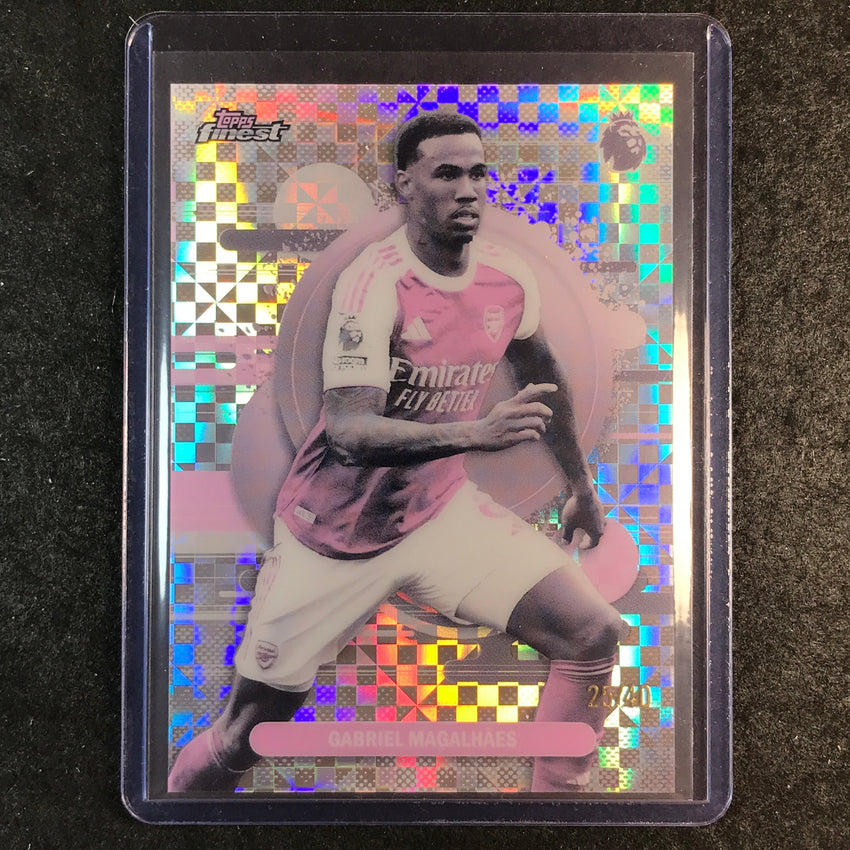 2026 Topps Finest Premier League GABRIEL MAGALHAES Pearl Checker 25/40 #107