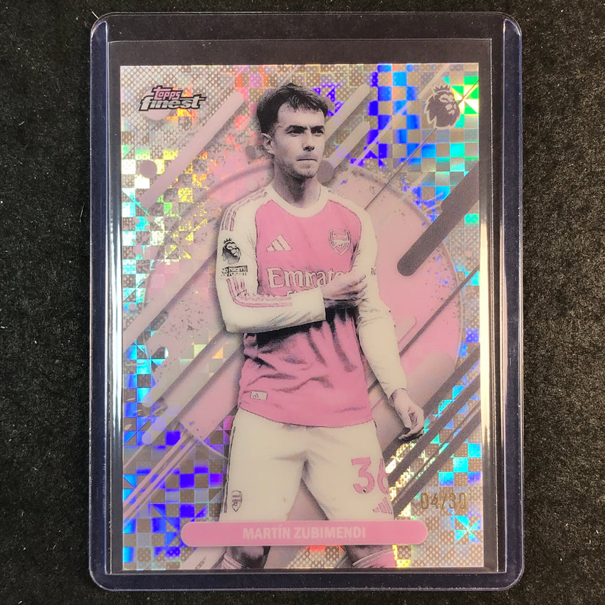 2026 Topps Finest Premier League MARTIN ZUBIMENDI Rare Pearl Checker 4/30 #211
