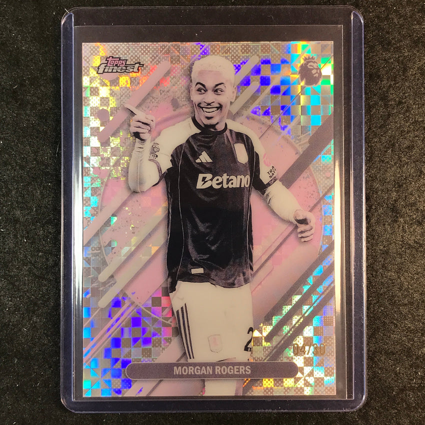 2026 Topps Finest Premier League MORGAN ROGERS Rare Pearl Checkerboard 4/30 #216