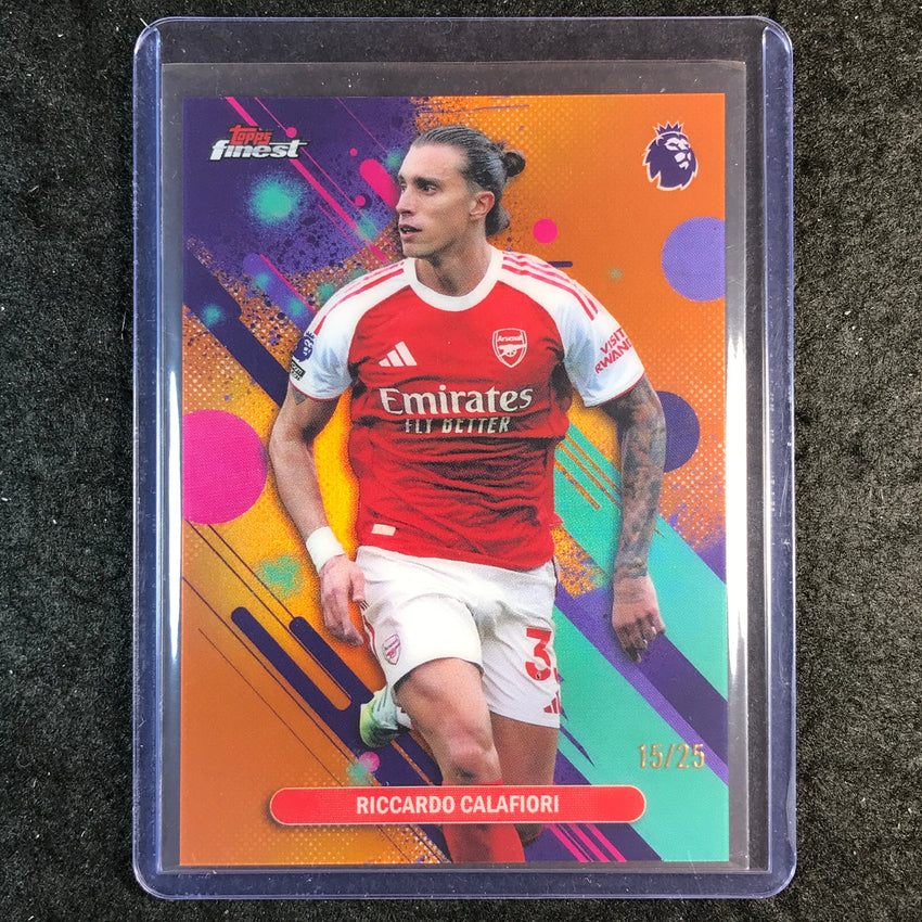 2026 Topps Finest Premier League RICCARDO CALAFIORI Common Orange 15/25 #7