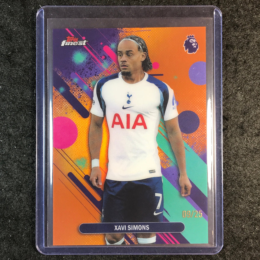2026 Topps Finest Premier League XAVI SIMONS Common Orange 9/25 #91