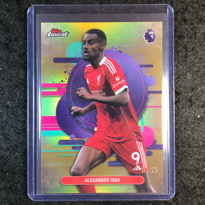 2026 Topps Finest Premier League ALEXANDER ISAK Uncommon Gold 2/25 #154
