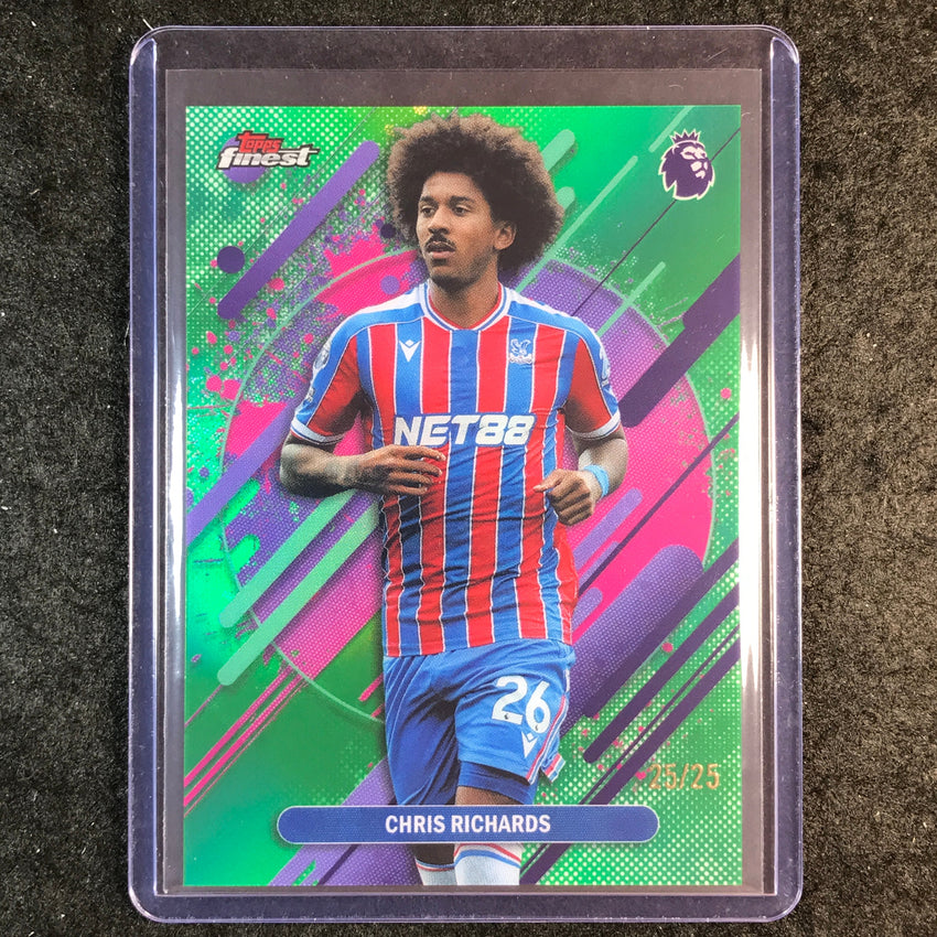 2026 Topps Finest Premier League CHRIS RICHARDS Rare Green 25/25 #238