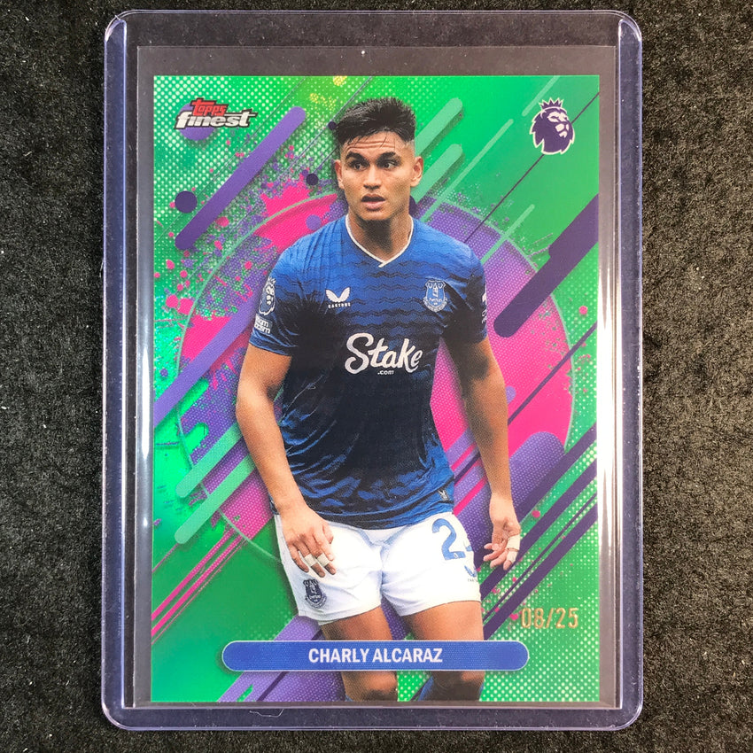 2026 Topps Finest Premier League CHARLY ALCARAZ Rare Green 8/25 #245