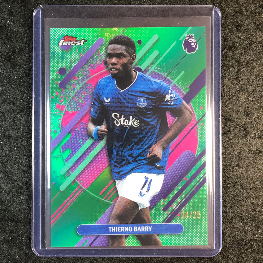 2026 Topps Finest Premier League THEIRNO BARRY Rare Green 24/25 #247