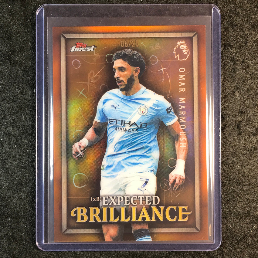 2026 Topps Finest Premier League OMAR MARMOUSH Expected Brilliance Orange 6/25