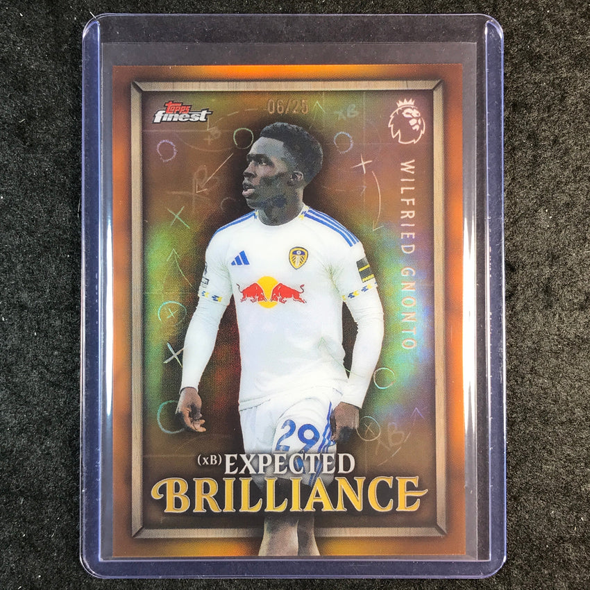 2026 Topps Finest Premier League WILFRIED GNONTO Expected Brilliance Orange 6/25