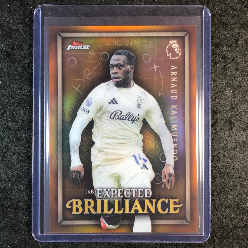 2026 Topps Finest Premier League KALIMUENDO Expected Brilliance Orange 2/25 #32