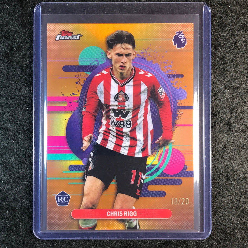 2026 Topps Finest Premier League CHRIS RIGG Rookie Uncommon Orange 18/20 #179