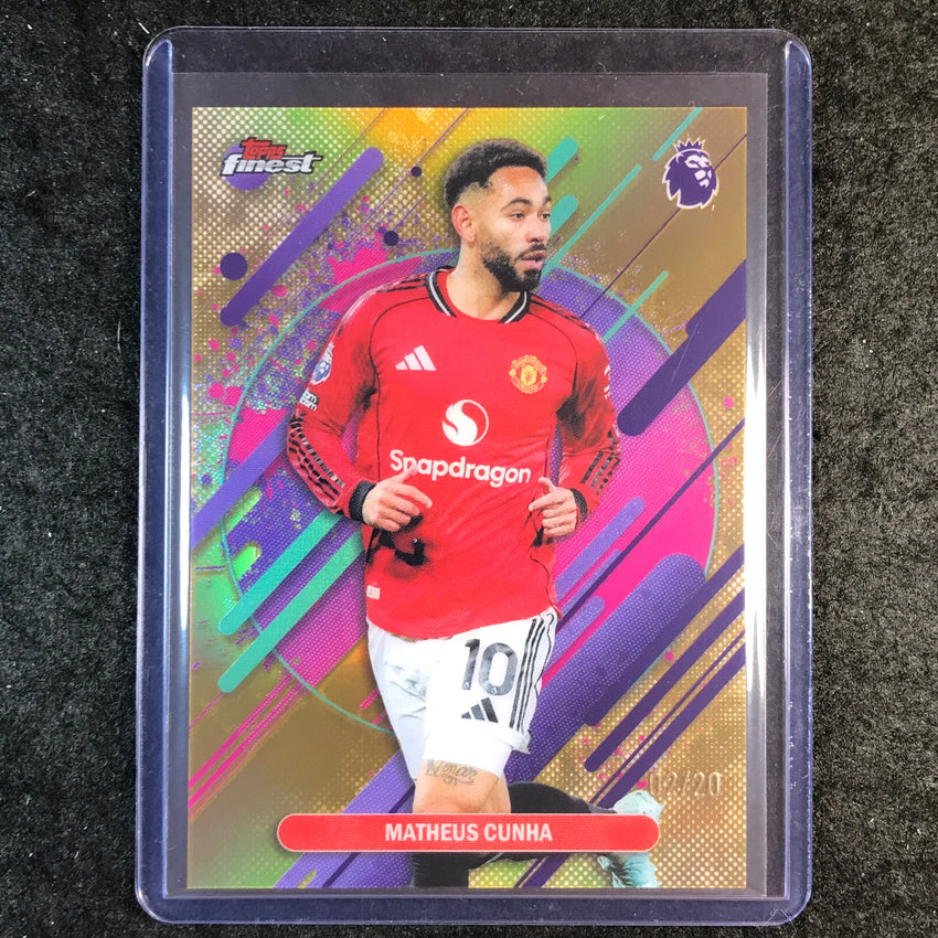 2026 Topps Finest Premier League MATHEUS CUNHA Rare Gold 2/20 #272
