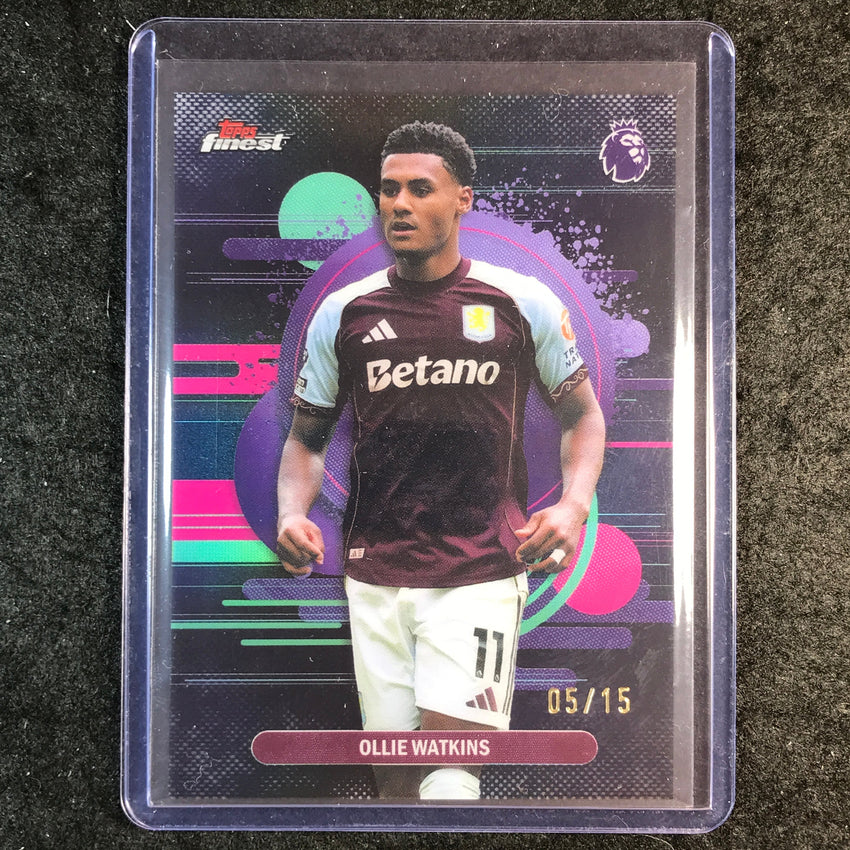 2026 Topps Finest Premier League OLLIE WATKINS Uncommon Black 5/15 #115