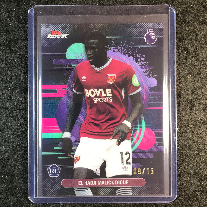 2026 Topps Finest Premier League EL HADJI MALICK DIOUF Rookie Black 9/15 #192