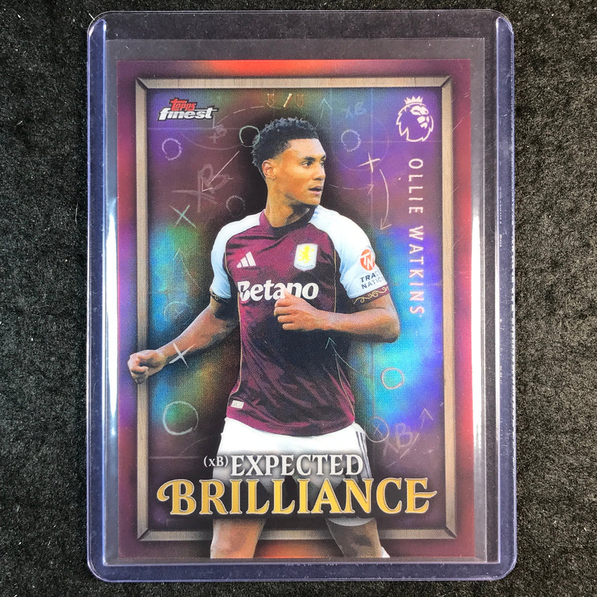 2026 Topps Finest Premier League OLLIE WATKINS Expected Brilliance Red 5/5 #5