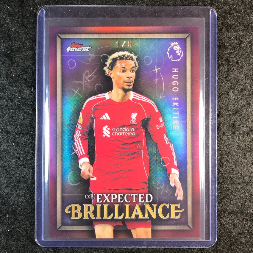 2026 Topps Finest Premier League HUGO EKITIKE Expected Brilliance Red 1/5 #24
