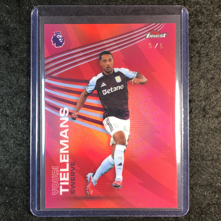 2026 Topps Finest Premier League YOURI TIELEMANS Swerve Red 3/5 #6