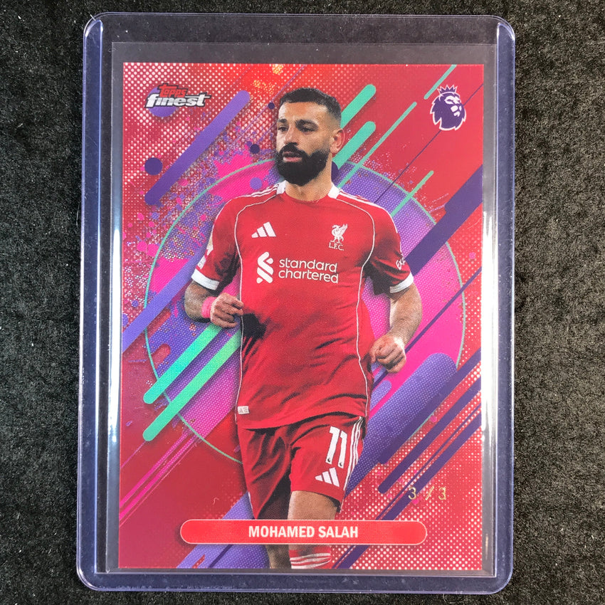 2026 Topps Finest Premier League MOHAMED SALAH Rare Red 3/3 #258