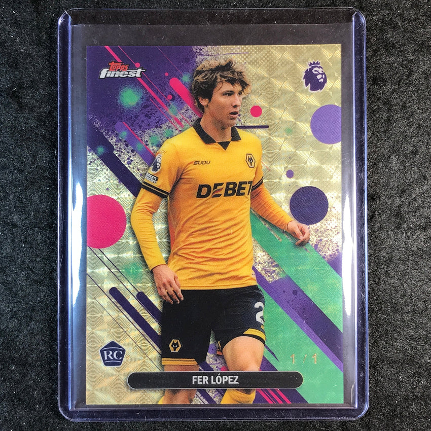 2026 Topps Finest Premier League FER LOPEZ Rookie Common Superfractor 1/1 #98