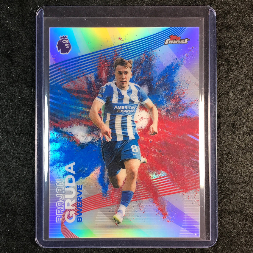 2026 Topps Finest Premier League BRAJAN GRUDA Swerve Fusion Red Blue SP #10