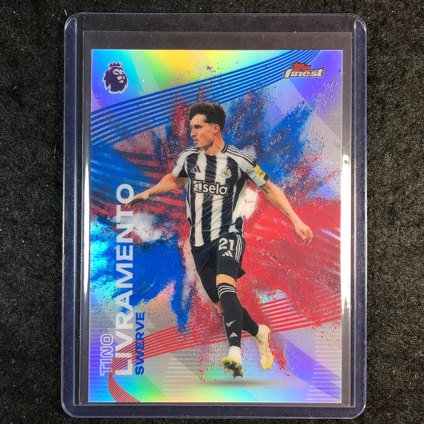2026 Topps Finest Premier League TINO LIVRAMENTO Swerve Fusion Red Blue SP #30